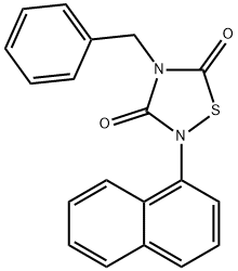 4-Benzyl-2-(naphthalen-1-yl)-[1,2,4]thiadiazolidine-3,5-dione Structural