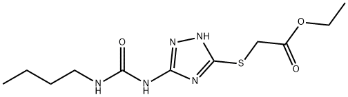 ethyl 2-[(3-{[(butylamino)carbonyl]amino}-1H-1,2,4-triazol-5-yl)sulfanyl]acetate Structural