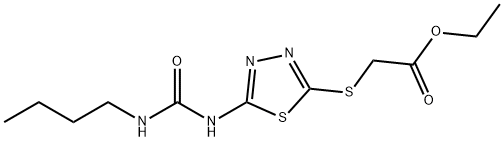 ethyl 2-[(5-{[(butylamino)carbonyl]amino}-1,3,4-thiadiazol-2-yl)sulfanyl]acetate Structural