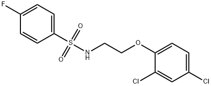 N-[2-(2,4-dichlorophenoxy)ethyl]-4-fluorobenzenesulfonamide Structural
