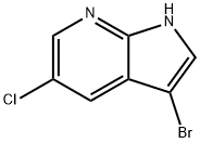 3-bromo-5-chloro-1H-pyrrolo[2,3-b]pyridine Structural