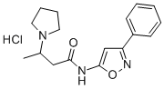 1-Pyrrolidinepropanamide, beta-methyl-N-(3-phenyl-5-isoxazolyl)-, mono hydrochloride