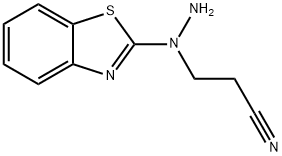Propanenitrile,3-[1-(2-benzothiazolyl)hydrazino]-(9CI) Structural