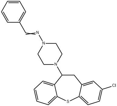 1-Piperazinamine, 4-(2-chloro-10,11-dihydrodibenzo(b,f)thiepin-10-yl)- N-(phenylmethylene)-