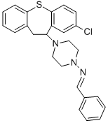 1-Piperazinamine, 4-(8-chloro-10,11-dihydrodibenzo(b,f)thiepin-10-yl)- N-(phenylmethylene)-