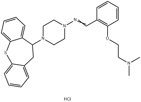 1-Piperazinamine, 4-(10,11-dihydrodibenzo(b,f)thiepin-10-yl)-N-((2-(2- (dimethylamino)ethoxy)phenyl)methylene)-, trihydrochloride