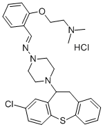 1-Piperazinamine, 4-(8-chloro-10,11-dihydrodibenzo(b,f)thiepin-10-yl)- N-((2-(2-(dimethylamino)ethoxy)phenyl)methylene)-, monohydrochloride