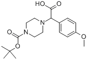 4-[CARBOXY-(4-METHOXY-PHENYL)-METHYL]-PIPERAZINE-1-CARBOXYLIC ACID TERT-BUTYL ESTER HYDROCHLORIDE Structural