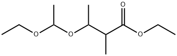 Butanoic acid, 3-(1-ethoxyethoxy)-2-methyl-, ethyl ester Structural