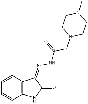 1-Piperazineacetic acid, 4-methyl-, (1,2-dihydro-2-oxo-3H-indol-3-ylid ene)hydrazide, (Z)-