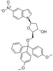 1-(5-O-(DIMETHOXYTRITYL)-BETA-D-2-DEOXYRIBOFURANOSYL)-5-NITROINDOLE Structural