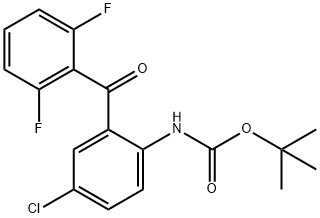 tert-butyl 4-chloro-2-(2,6-difluorobenzoyl)phenylcarbamate Structural