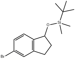 Silane, [(5-bromo-2,3-dihydro-1H-inden-1-yl)oxy](1,1-dimethylethyl)dimethyl- Structural