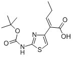 (Z)-2-(2-tert-Butoxycarbonylaminothiazol-4-yl)-2-pentenoic acid Structural