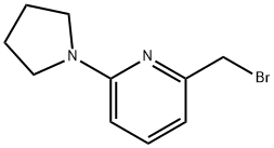 2-(bromomethyl)-6-pyrrolidin-1-ylpyridine Structural