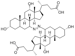 7,7-Azo-3-a,12-a-dihydroxycholanic Acid