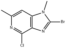 2-BROMO-4-CHLORO-1,6-DIMETHYL-1H-IMIDAZO[4,5-C]PYRIDINE Structural