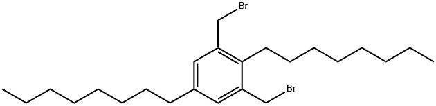 2,5-BIS(BROMOMETHYL)-1,4-DIOCTYLBENZENE Structural