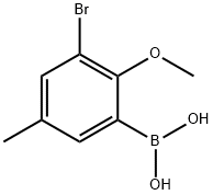 3-BROMO-5-METHYL-2-METHOXYPHENYLBORONIC& Structural