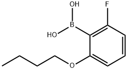 2-BUTOXY-6-FLUOROPHENYLBORONIC ACID Structural