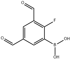 3,5-DIFORMYL-2-FLUOROPHENYLBORONIC ACID Structural