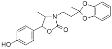 5-(4-Hydroxyphenyl)-4-methyl-3-(2-(2-methyl-1,3-benzodioxol-2-yl)ethyl )-2-oxazolidinone Structural