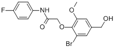 2-[2-BROMO-4-(HYDROXYMETHYL)-6-METHOXYPHENOXY]-N-(4-FLUOROPHENYL)-ACETAMIDE