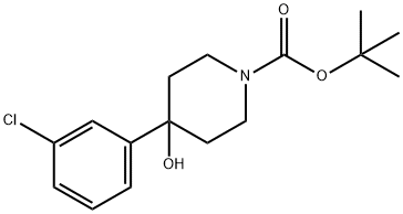 1-N-BOC-4-(3-CHLOROPHENYL)-4-HYDROXYPIPERIDINE Structural