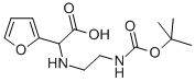 2-(2-N-Boc-aminoethylamino)-2-(2-furanyl)acetic acid Structural