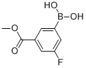 (3-FLUORO-5-METHOXYCARBONYL)BENZENEBORONIC ACID Structural