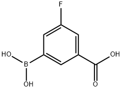 (3-CARBOXY-5-FLUORO)BENZENEBORONIC ACID Structural