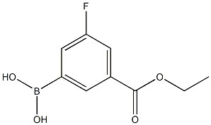 (3-FLUORO-5-ETHOXYCARBONYL)BENZENEBORONIC ACID Structural