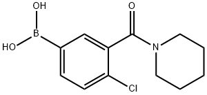 4-CHLORO-3-(PIPERIDINE-1-CARBONYL)PHENYLBORONIC ACID Structural