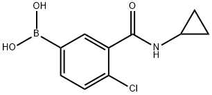 4-CHLORO-3-(CYCLOPROPYLCARBAMOYL)PHENYLBORONIC ACID Structural