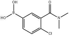 4-CHLORO-3-(DIMETHYLAMINOCARBONYL)PHENYLBORONIC ACID Structural