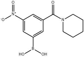 3-NITRO-5-(PIPERIDIN-1-YLCARBONYL)BENZENEBORONIC ACID Structural