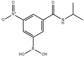 3-(ISOPROPYLCARBAMOYL)-5-NITROPHENYLBORONIC ACID Structural