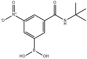 3-(T-BUTYLCARBAMOYL)-5-NITROPHENYLBORONIC ACID Structural