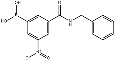 3-(BENZYLCARBAMOYL)-5-NITROPHENYLBORONIC ACID Structural