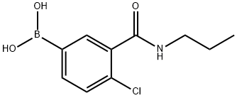 4-CHLORO-3-(N-PROPYLAMINOCARBONYL)PHENYLBORONIC ACID Structural