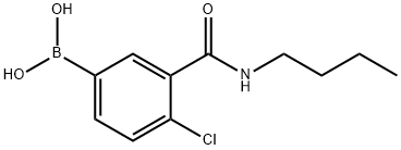 4-CHLORO-3-(N-BUTYLAMINOCARBONYL)PHENYLBORONIC ACID Structural