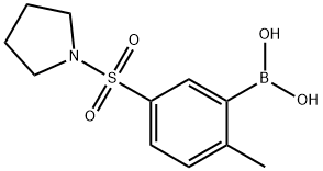 2-METHYL-5-(PYRROLIDIN-1-YLSULFONYL)PHENYLBORONIC ACID Structural