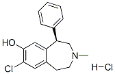 R(+)-7-CHLORO-8-HYDROXY-3-METHYL-1-PHENYL-2,3,4,5-TETRAHYDRO-1H-3-BENZAZEPINE HYDROCHLORIDE Structural