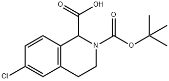 2-BOC-6-CHLORO-3,4-DIHYDRO-1H-ISOQUINOLINE-1-CARBOXYLIC ACID Structural