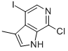 7-CHLORO-4-IODO-3-METHYL-1H-PYRROLO[2,3-C]PYRIDINE Structural