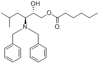 HEXANOIC ACID (2S,3S)-3-DIBENZYLAMINO-2-HYDROXY-5-METHYLHEXYL ESTER Structural