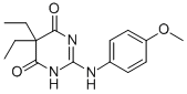 4,6(1H,5H)-Pyrimidinedione, 5,5-diethyl-2-((4-methoxyphenyl)amino)-