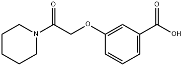 3-[2-oxo-2-(piperidin-1-yl)ethoxy]benzoic acid Structural