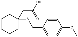 BETA-(4-METHOXY-BENZYLSULFANYL)-BETA,BETA-CYCLOPENTAMETHYLENE-PROPIONIC ACID Structural