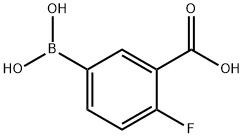 3-Carboxy-4-fluorophenylboronic acid Structural